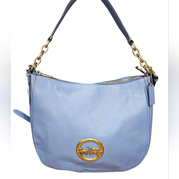 Coach Handbags - Coach Elle Hobo Crossbody Bag Periwinkle and Brass NWT